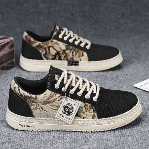 Trendy and versatile sports and leisure board shoes men's linen shoes - Image 8