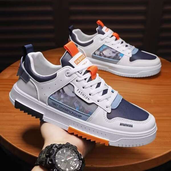 Breathable white shoes for men and students sports and leisure board shoes - Image 3