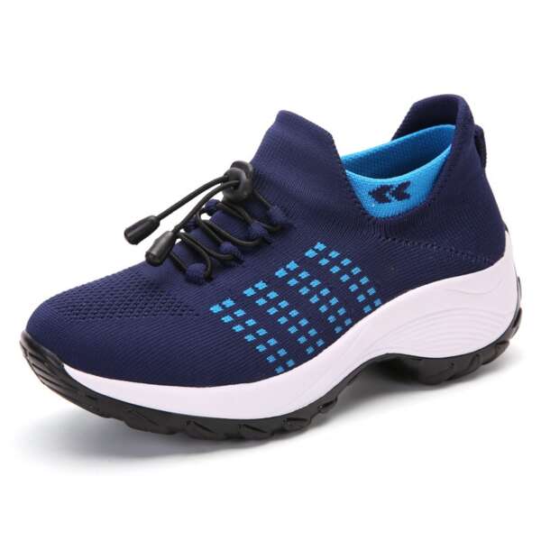 New Large Size High Elastic Fly Woven Breathable Shoes Fashion Light Socks Women's Sports Shoes - Image 12